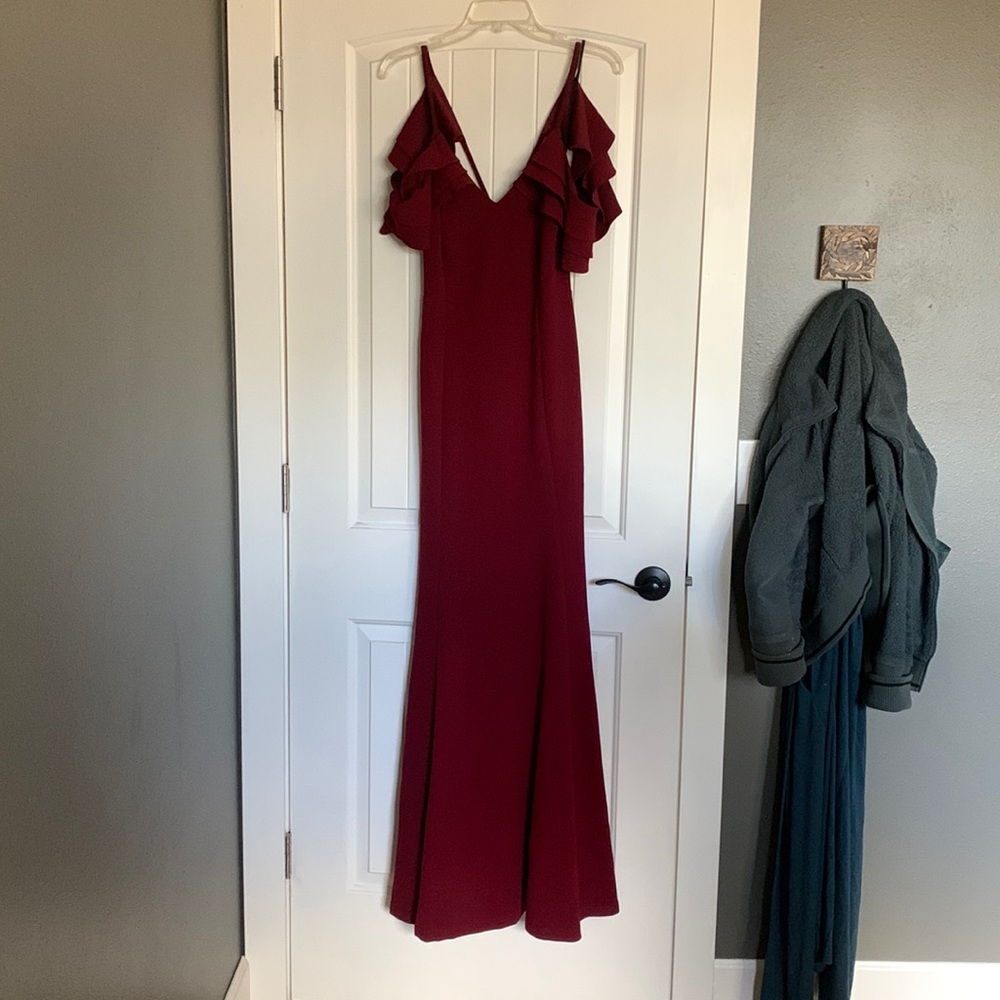 Lulu’s Wine Red Bridesmaids Dress